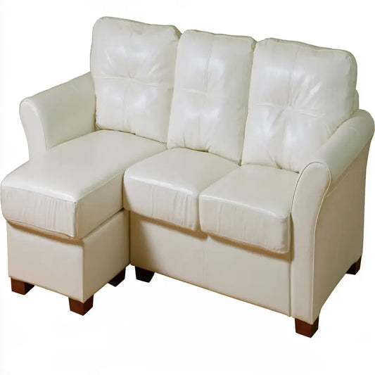 Sofá con asiento alargado y cojines altos - beige